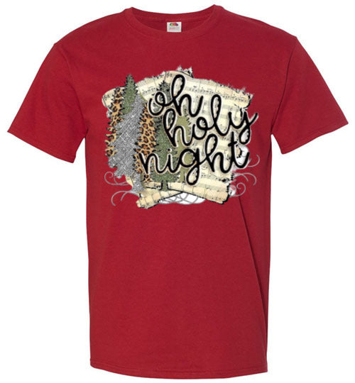 Oh Holy Night Christmas Hymn Tee Shirt Top T-Shirt