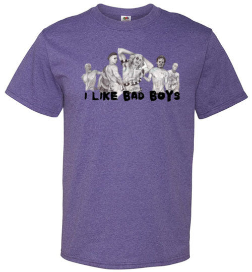 I Like Bad Boys Halloween Horror Tee Shirt Top T-Shirt