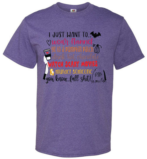 Funny Fall Halloween Shirt Graphic Tee Shirt Top T-Shirt