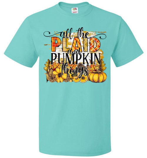 All The Plaid Pumpkins Fall Tee Shirt Top T-Shirt
