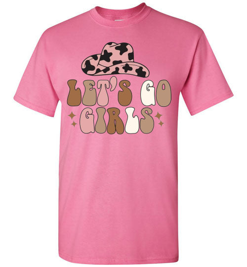 Let's Go Girls Country Cowgirl Hat Graphic Tee Shirt Top T-Shirt