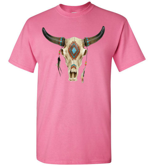 Southwestern Bull Cow Head Tee Shirt Top T-Shirt