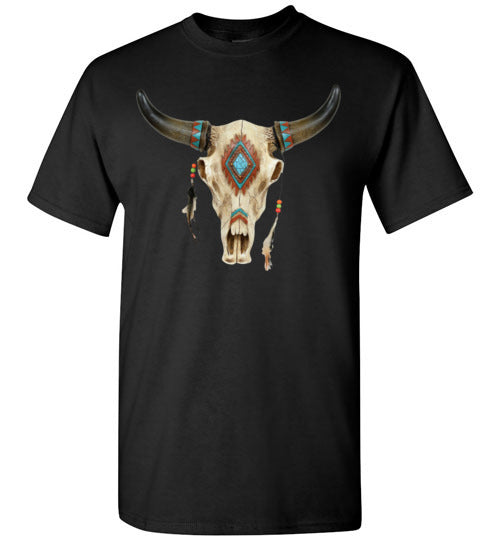 Southwestern Bull Cow Head Tee Shirt Top T-Shirt