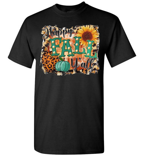 Happy Fall Y'all Graphic Tee Shirt Top