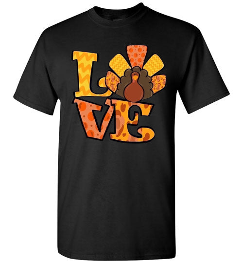 Love Thanksgiving Fall Turkey Tee Shirt Top T-Shirt