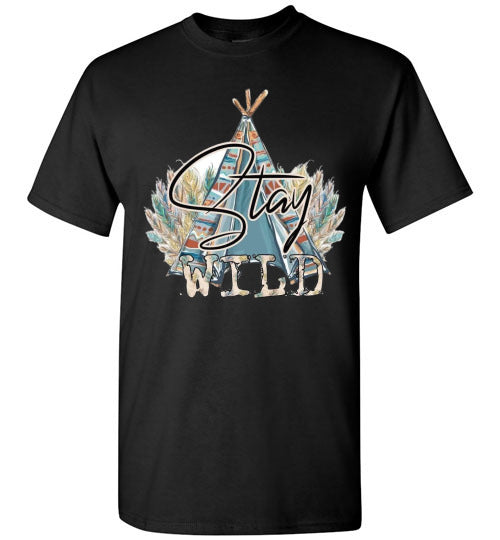Stay Wild Native American Navajo Southwestern Graphic Tee Shirt Top