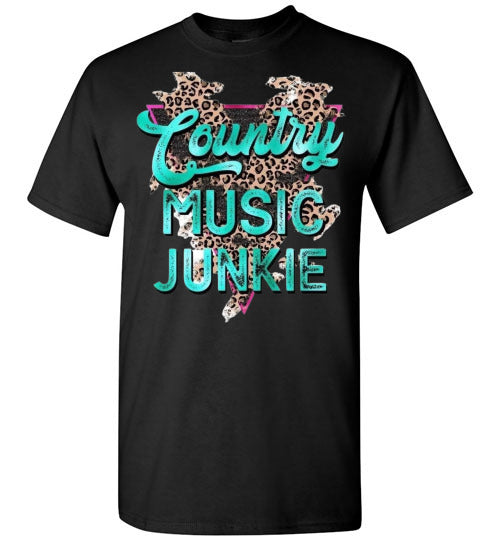 Country Music Junkie Graphic Tee Shirt Top