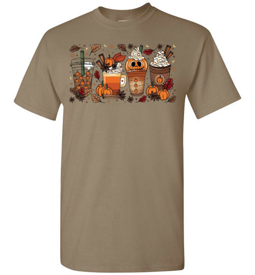 Starbucks Pumpkin Spice Drink Coffee Frappe Fall Autumn Graphic Tee Shirt Top