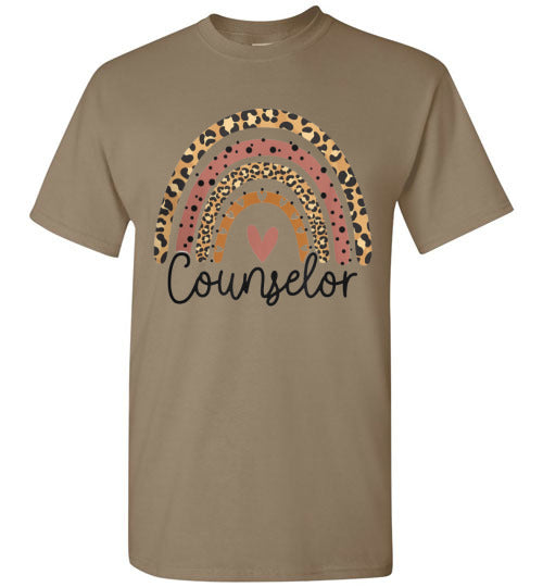 Counselor rainbow graphic t-shirt top