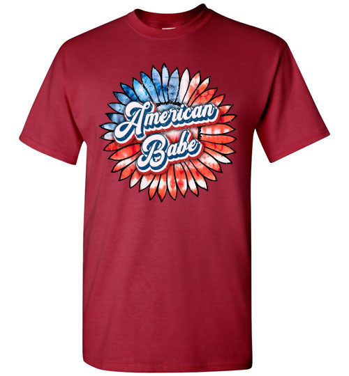 American Babe Patriotic USA Graphic Tee Shirt Top 32979