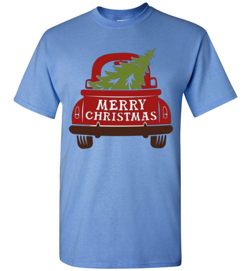 Merry Christmas Old Truck Farm Tee Shirt Top T-Shirt