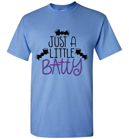 Just A Little Batty Halloween Fall Bat Tee Shirt Top