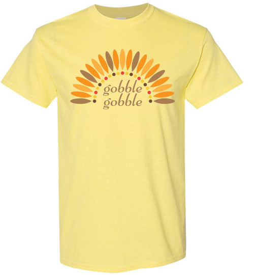 Gobble Gobble Turkey Thanksgiving Graphic Tee Shirt Top