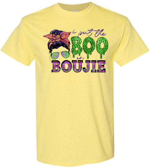 i Put The Boo In Boujie Fall Halloween Tee Shirt Top T-Shirt