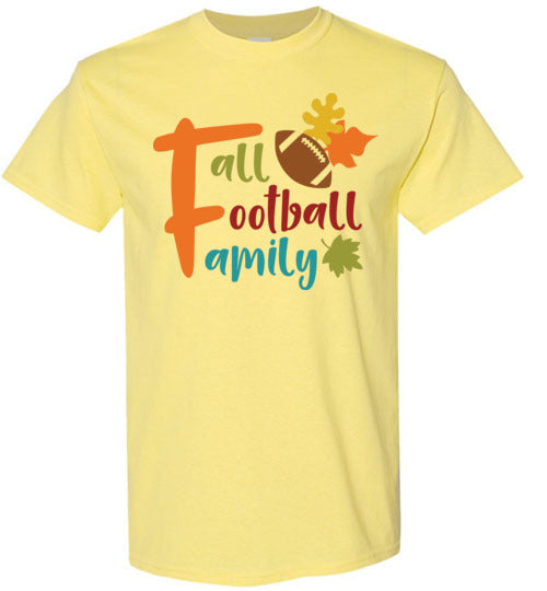 Fall Football Family Autumn Graphic Tee Shirt Top