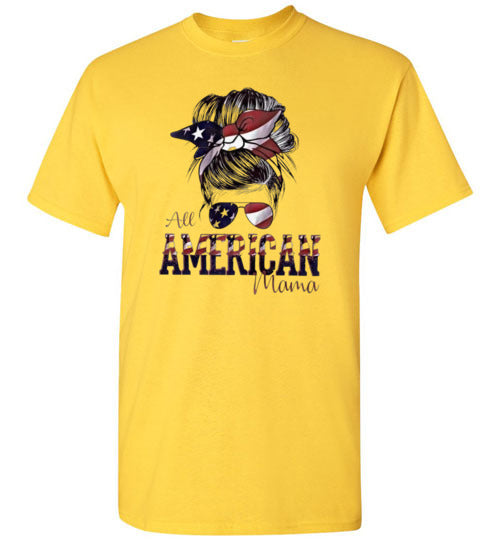 All American Mama T-Shirt Graphic Tee Shirt Top