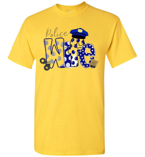 Police Wife Tee Shirt Top T-Shirt