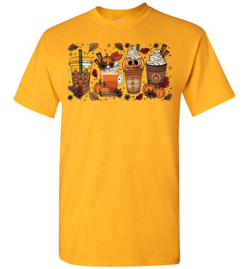 Starbucks Pumpkin Spice Drink Coffee Frappe Fall Autumn Graphic Tee Shirt Top