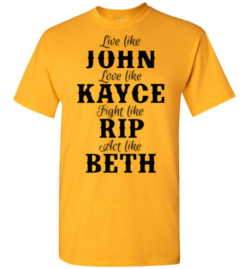 John Kayce Rip Beth Tee Shirt Graphic Top T-Shirt