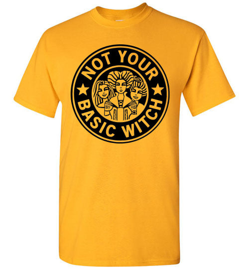 Not Your Basic Witch Halloween Graphic Tee Shirt Top