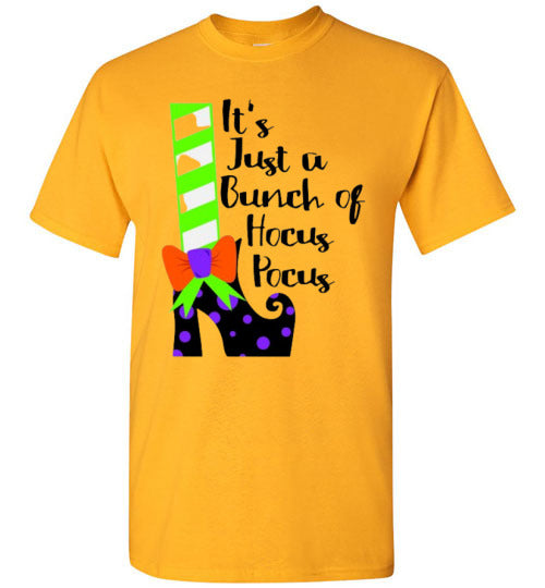 It's Just A Bunch Of Hocus Pocus Witch Halloween Graphic Tee Shirt Top