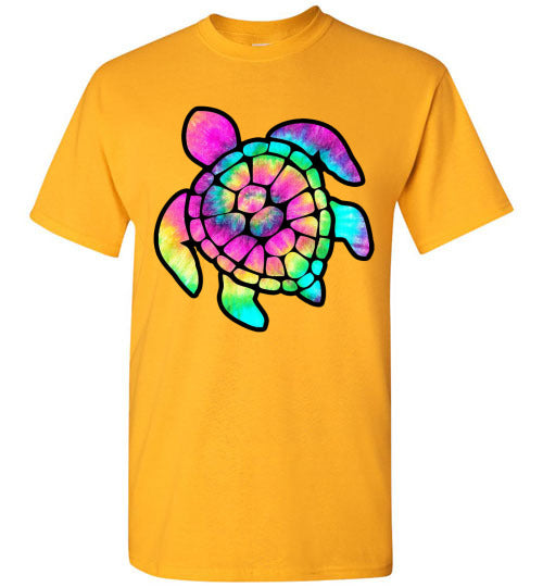 Neon Sea Turtle Graphic Tee Shirt Top