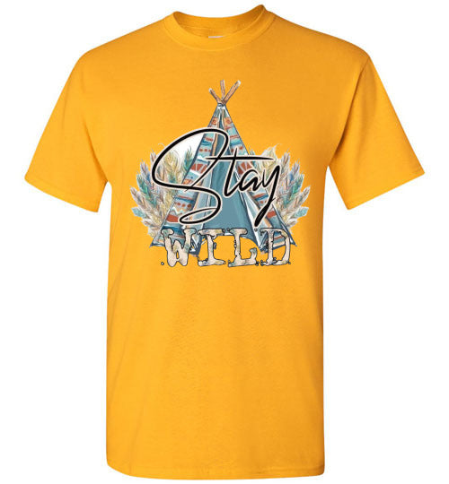 Stay Wild Native American Navajo Southwestern Graphic Tee Shirt Top