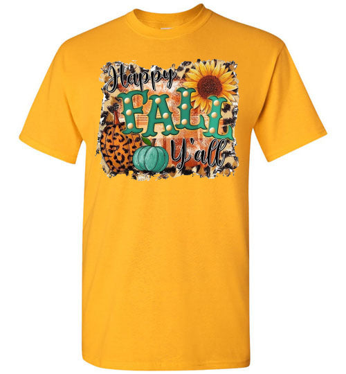 Happy Fall Y'all Graphic Tee Shirt Top