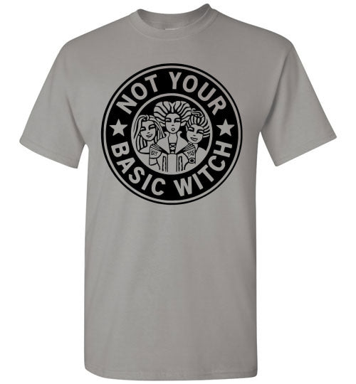 Not Your Basic Witch Halloween Graphic Tee Shirt Top