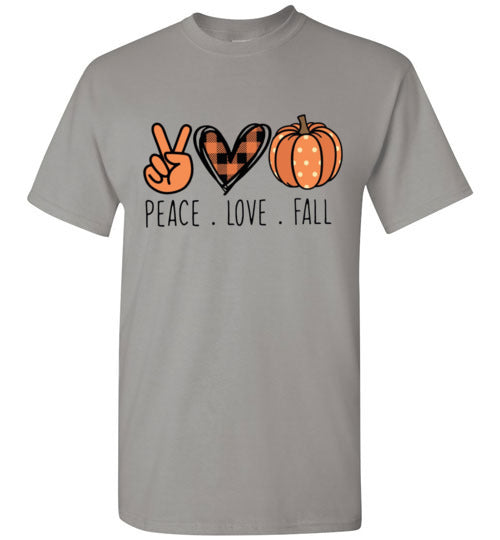 Peace Love Fall Tee Shirt Graphic Top