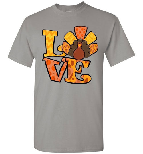 Love Thanksgiving Fall Turkey Tee Shirt Top T-Shirt