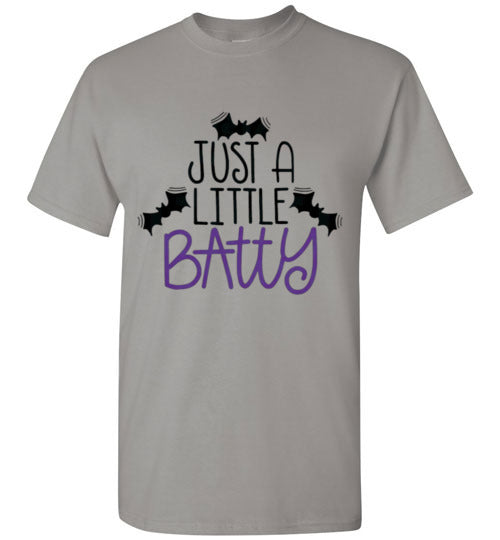 Just A Little Batty Halloween Fall Bat Tee Shirt Top