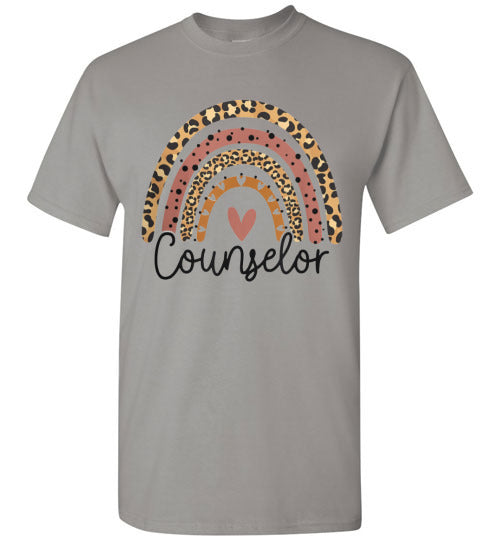 Counselor rainbow graphic t-shirt top