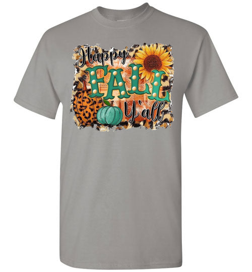 Happy Fall Y'all Graphic Tee Shirt Top