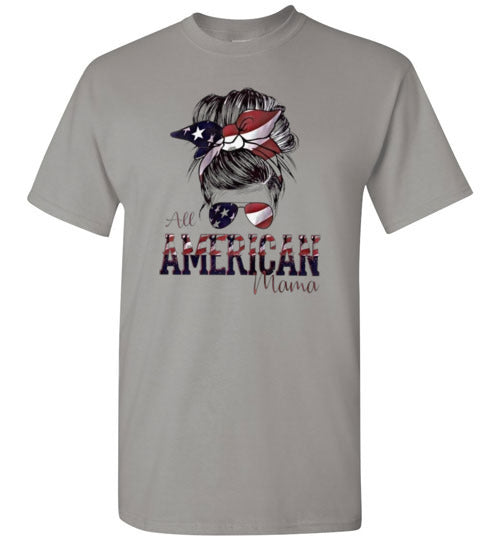 All American Mama T-Shirt Graphic Tee Shirt Top