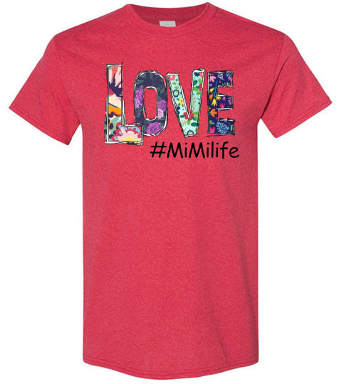 Love Mimi Life Grandmother Grandma Tee Shirt Top T-Shirt