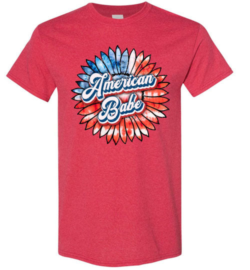 American Babe Patriotic USA Graphic Tee Shirt Top 32979