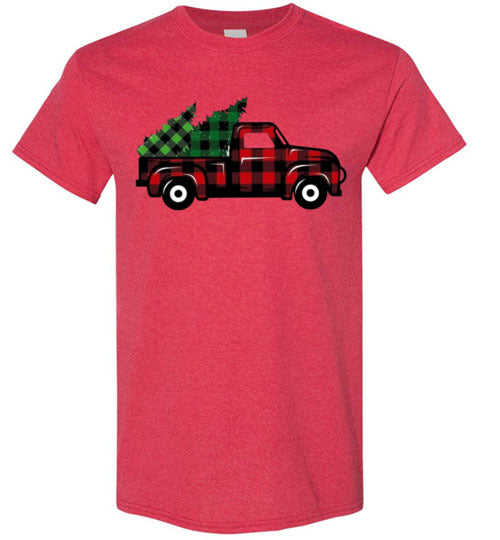 Buffalo Check Old Truck Tee Shirt Top T-Shirt