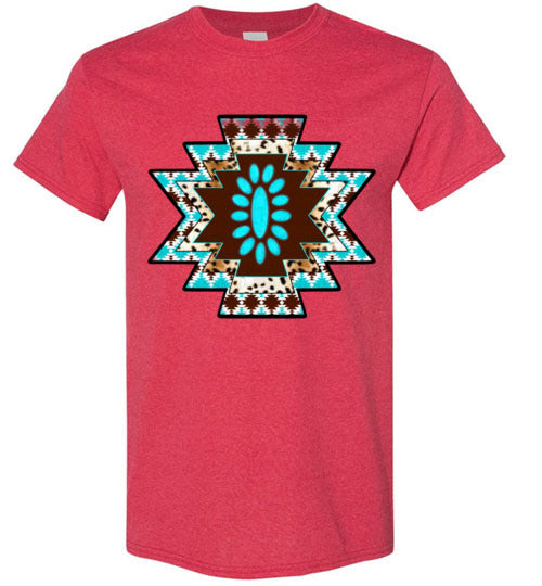 Southwestern Aztec Tee Shirt Graphic Top T-shirt