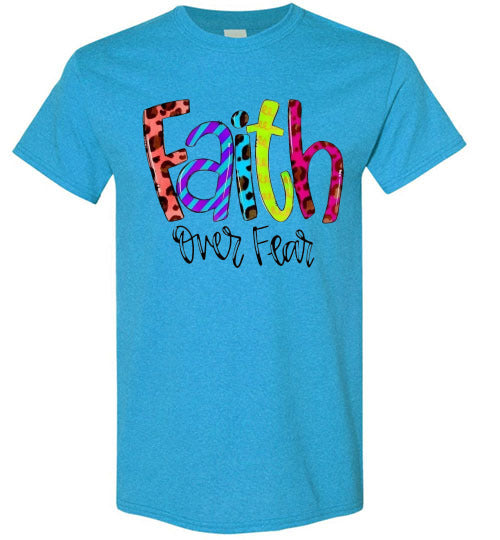 Faith Over Fear Christian Tee Shirt Top T-Shirt