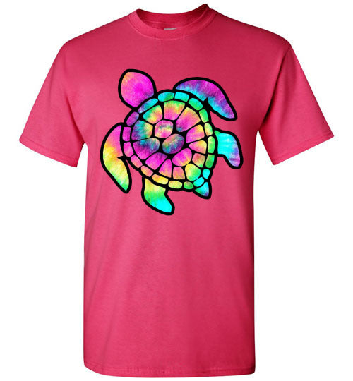 Neon Sea Turtle Graphic Tee Shirt Top