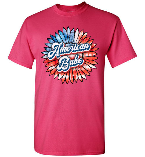 American Babe Patriotic USA Graphic Tee Shirt Top 32979