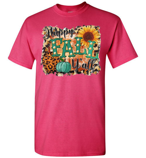 Happy Fall Y'all Graphic Tee Shirt Top