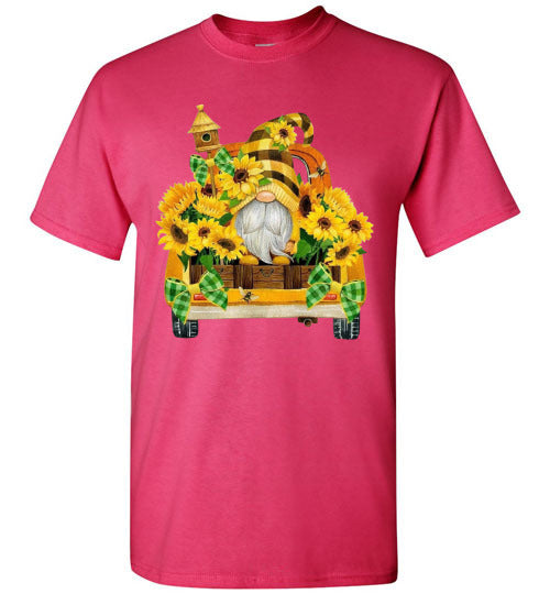 Fall Sunflower Gnome Graphic Tee Shirt Top