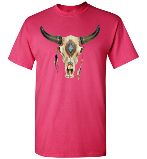 Southwestern Bull Cow Head Tee Shirt Top T-Shirt