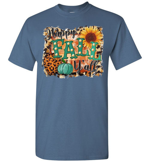 Happy Fall Y'all Graphic Tee Shirt Top