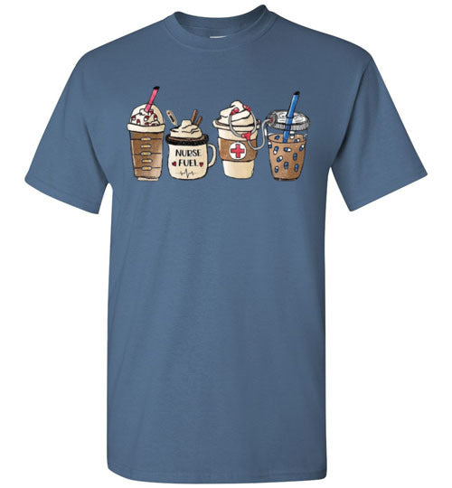 Dog Mom Fall Coffee Latte Frappe Graphic Tee Shirt Top