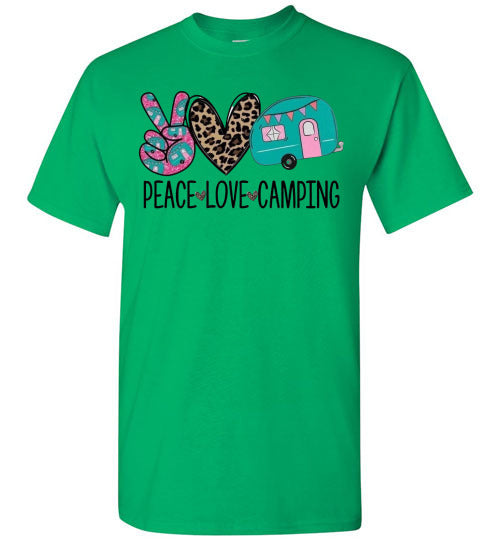 Peace Love Camping Graphic Tee Shirt Top