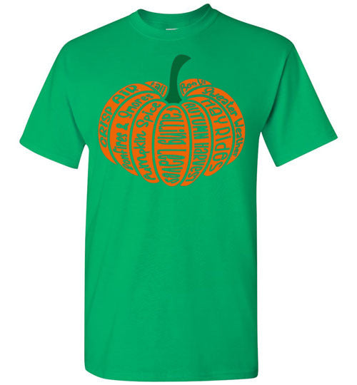 Pumpkin With Fall Sayings Tee Shirt Top Graphic T-Shirt