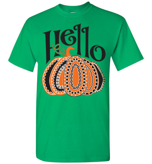 Hello Pumpkin Graphic Fall Tee Shirt Top T-Shirt